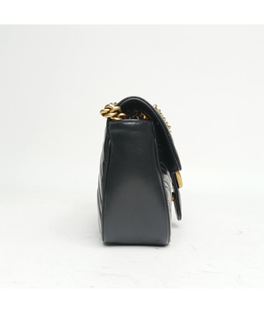 GUCCI Черная кожаная сумка через плечо, фото 5