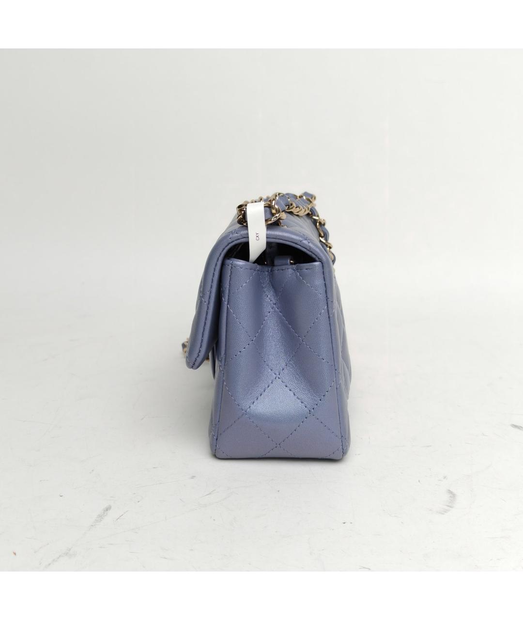 CHANEL Синяя кожаная сумка через плечо, фото 3