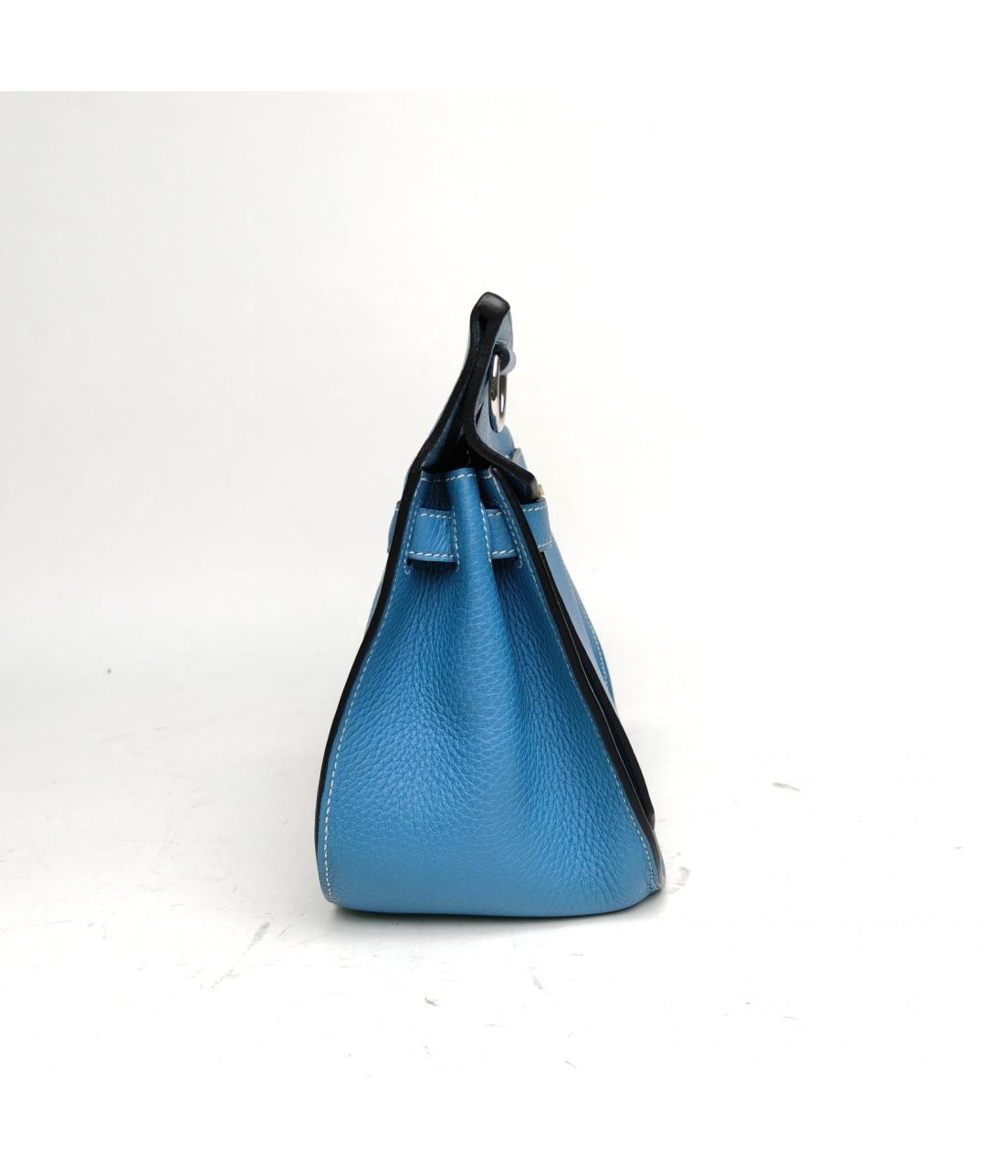 HERMES Голубая кожаная сумка через плечо, фото 5