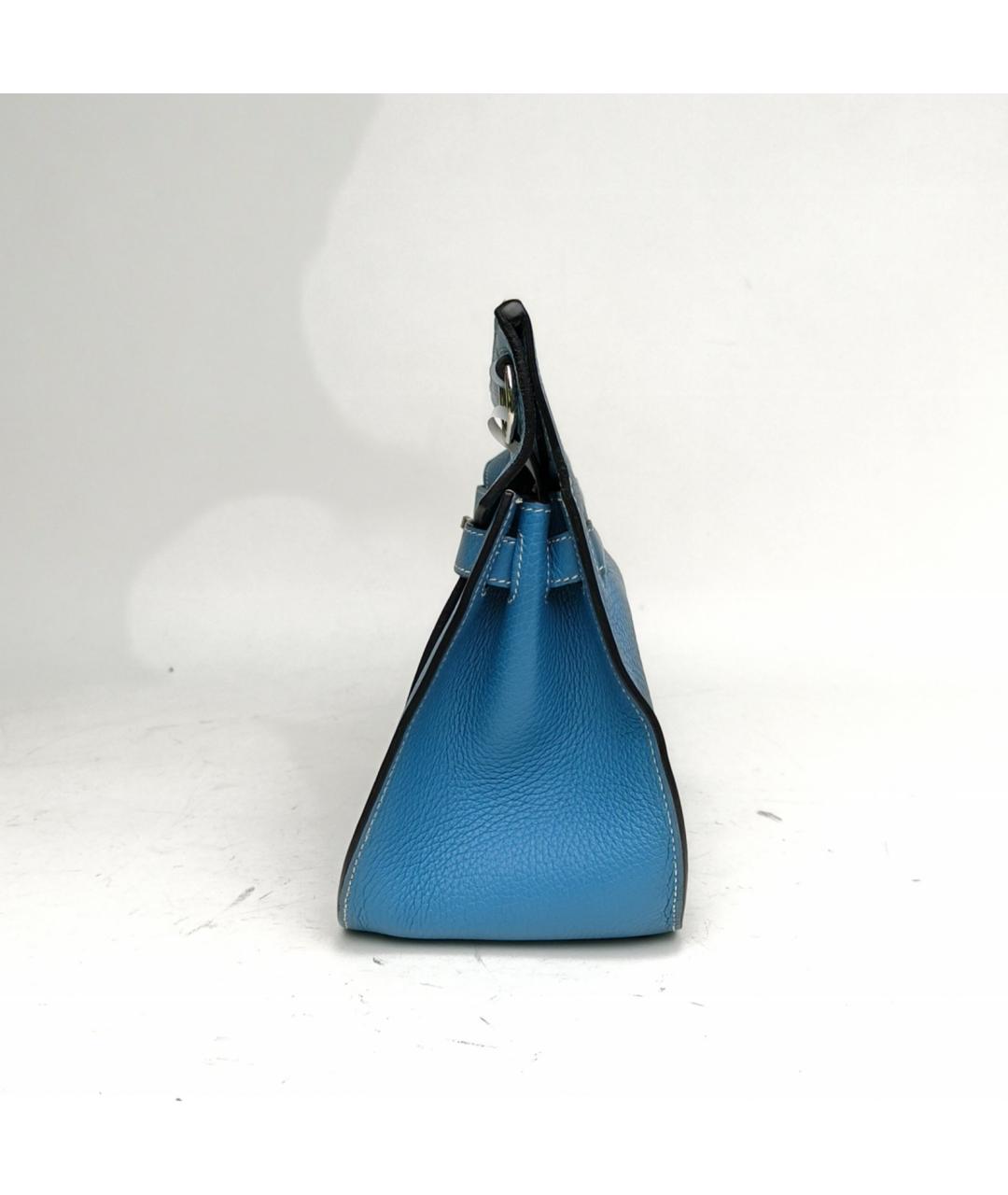 HERMES Голубая кожаная сумка через плечо, фото 3