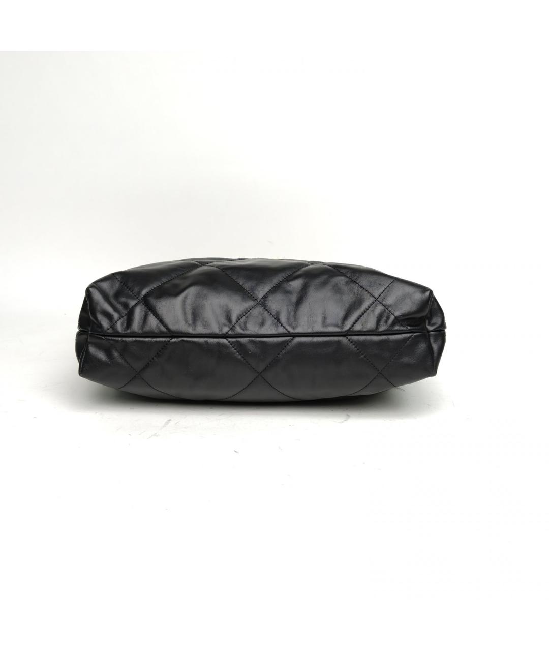 CHANEL Черная кожаная сумка тоут, фото 6