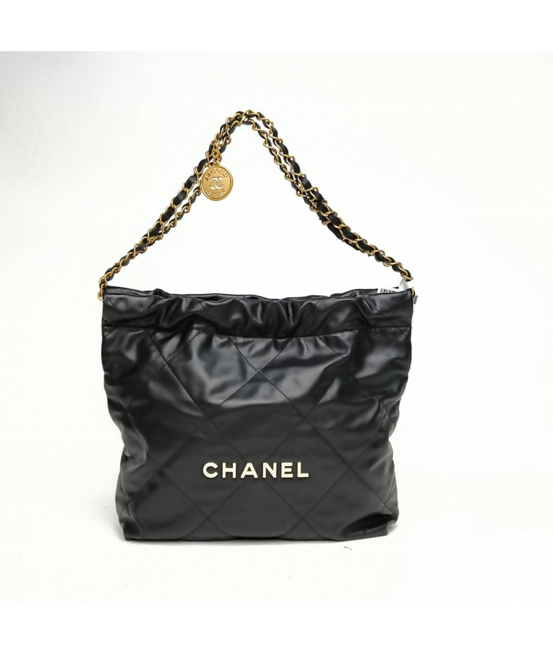 CHANEL Черная кожаная сумка тоут, фото 2