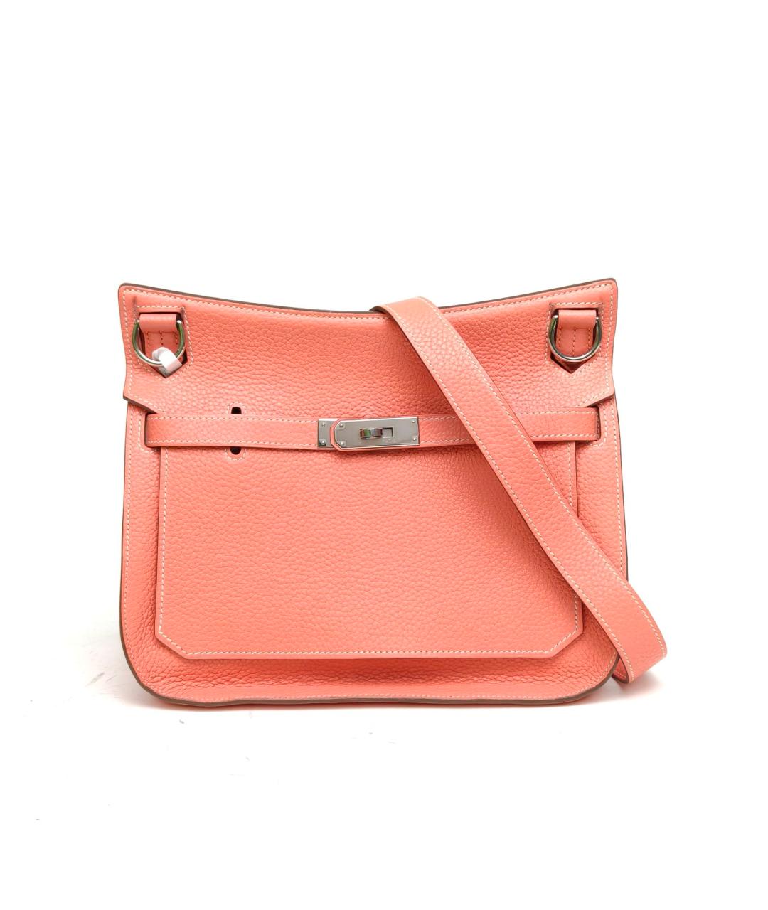HERMES Коралловая кожаная сумка через плечо, фото 2