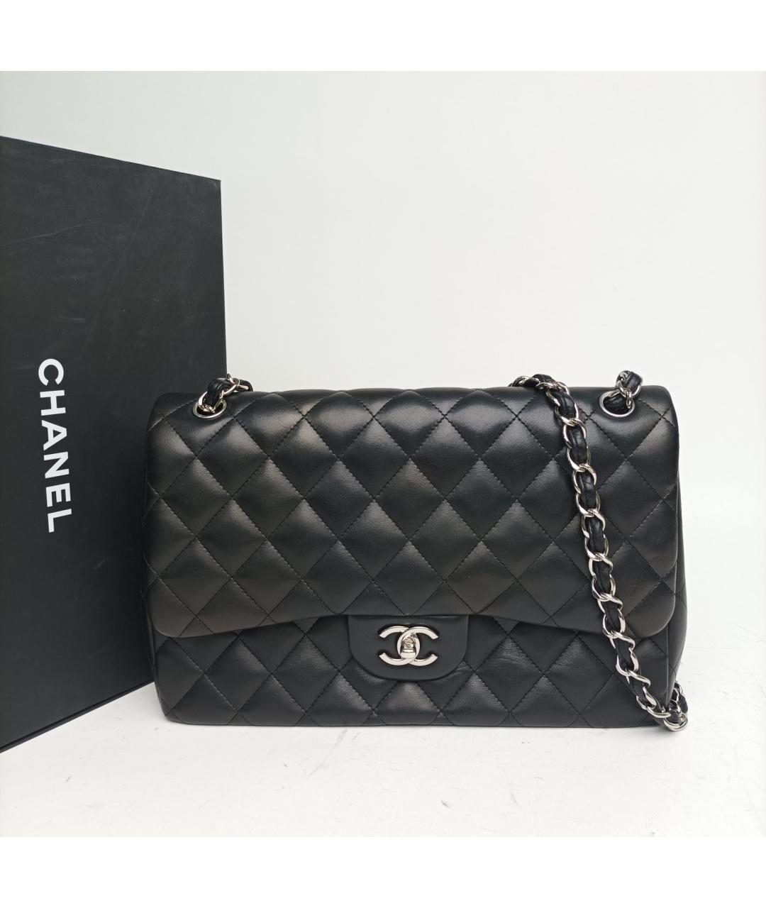 CHANEL Черная кожаная сумка через плечо, фото 9
