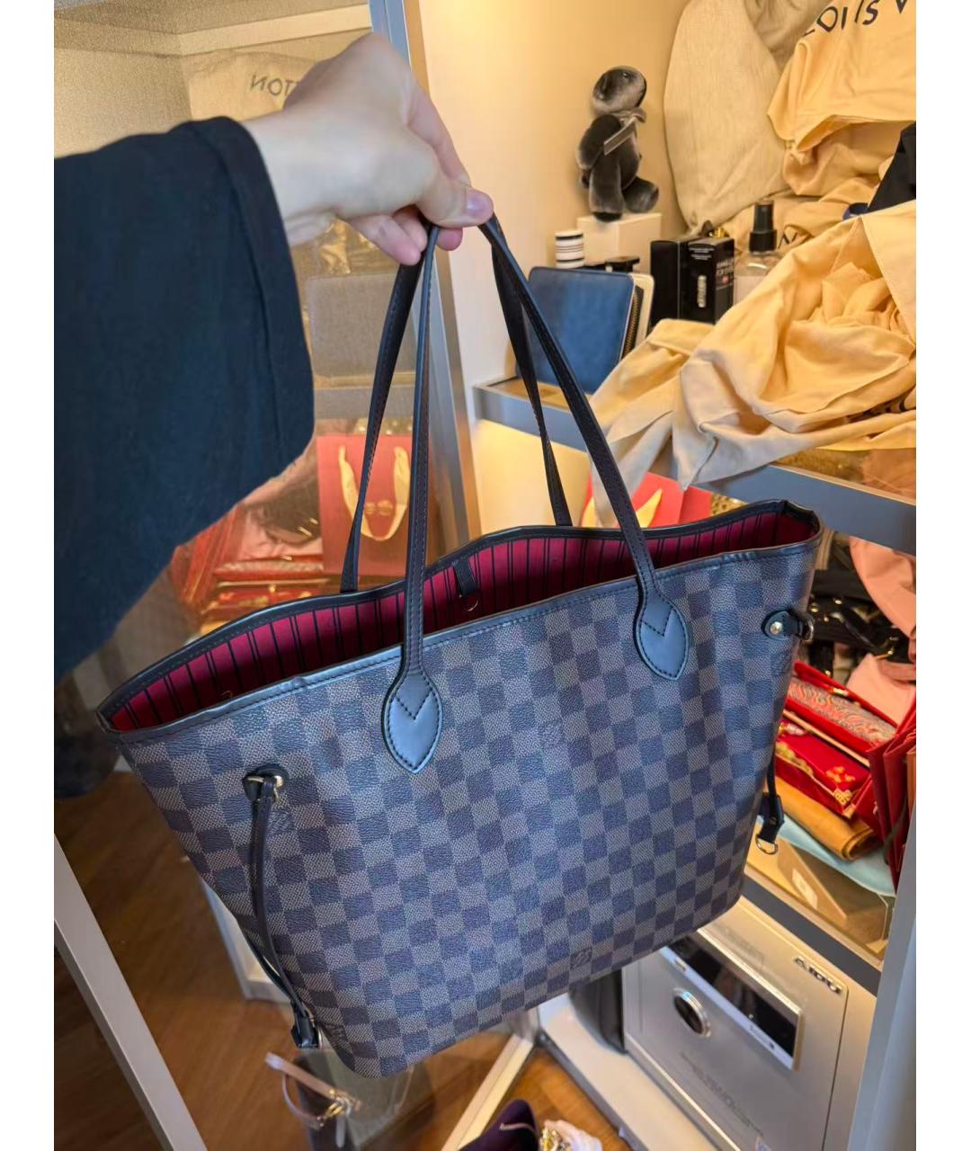 LOUIS VUITTON Коричневая сумка тоут, фото 9