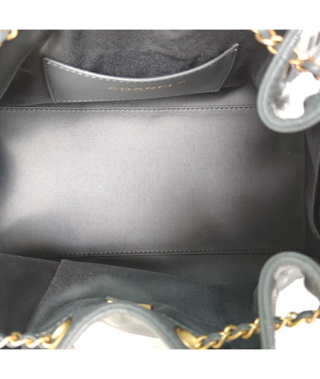 CHANEL Серая кожаная сумка через плечо, фото 3