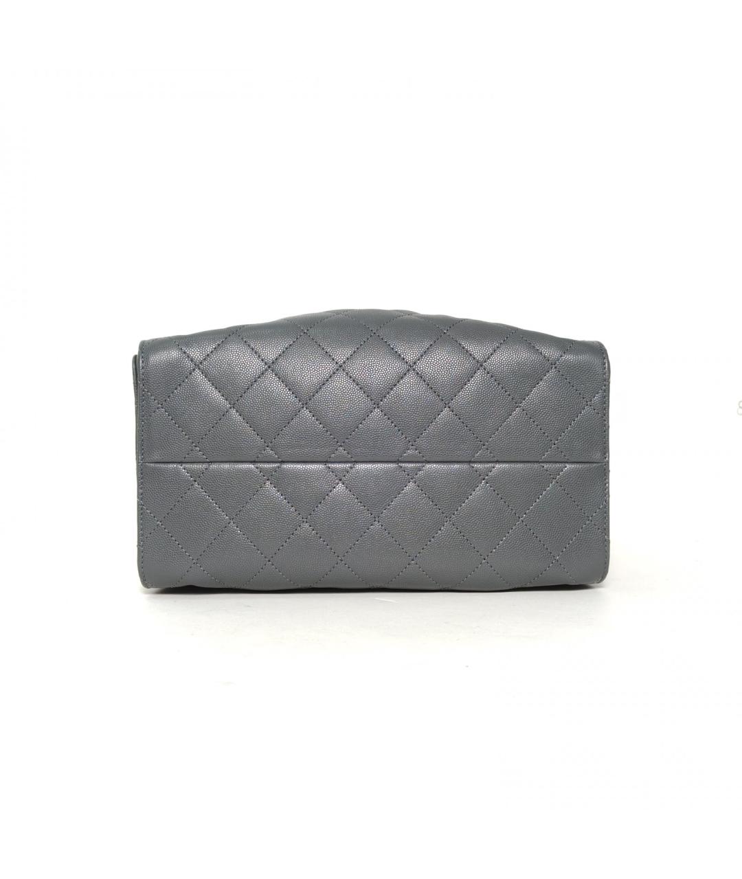 CHANEL Серая кожаная сумка через плечо, фото 9
