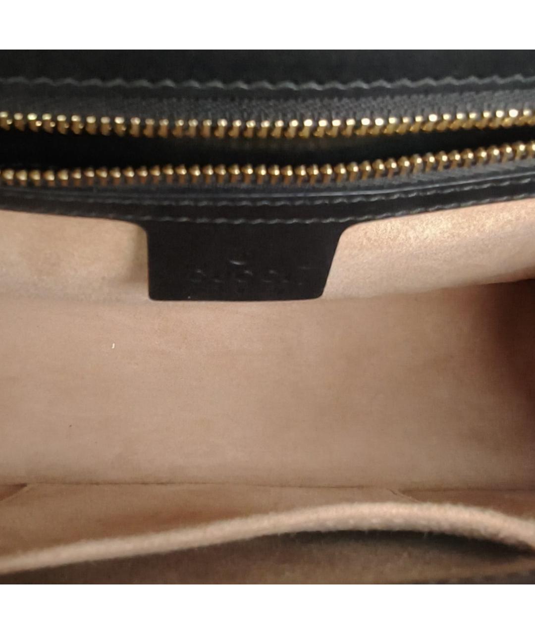 GUCCI Черная кожаная сумка через плечо, фото 7