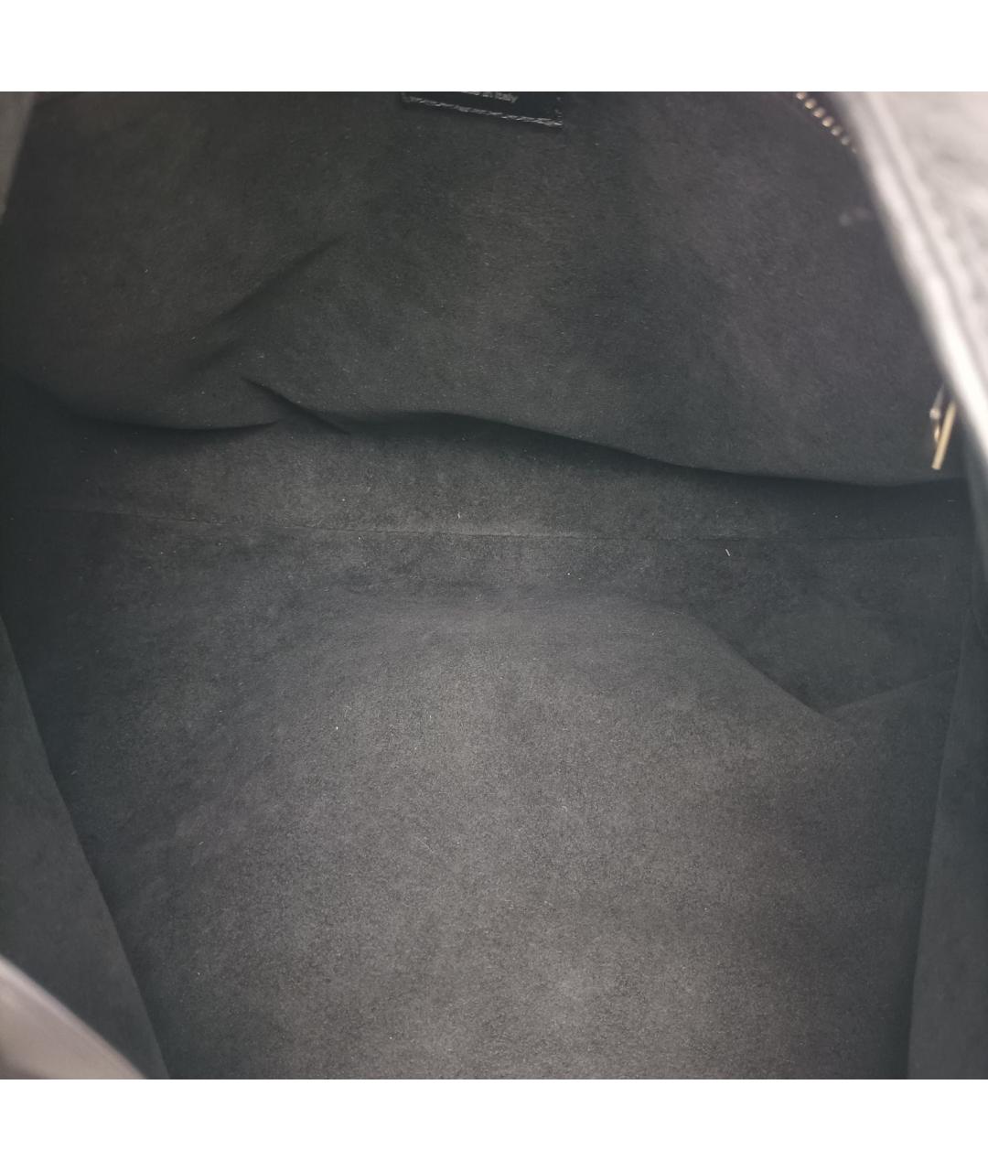 LOUIS VUITTON Черная кожаная сумка через плечо, фото 7