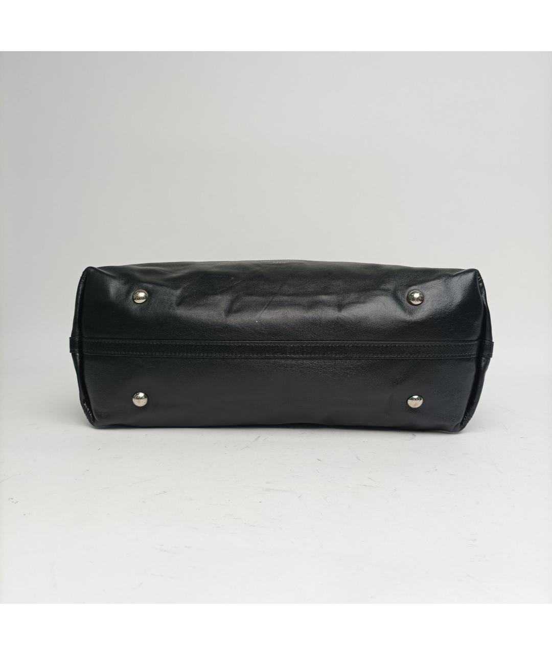 LOUIS VUITTON Черная кожаная сумка через плечо, фото 6