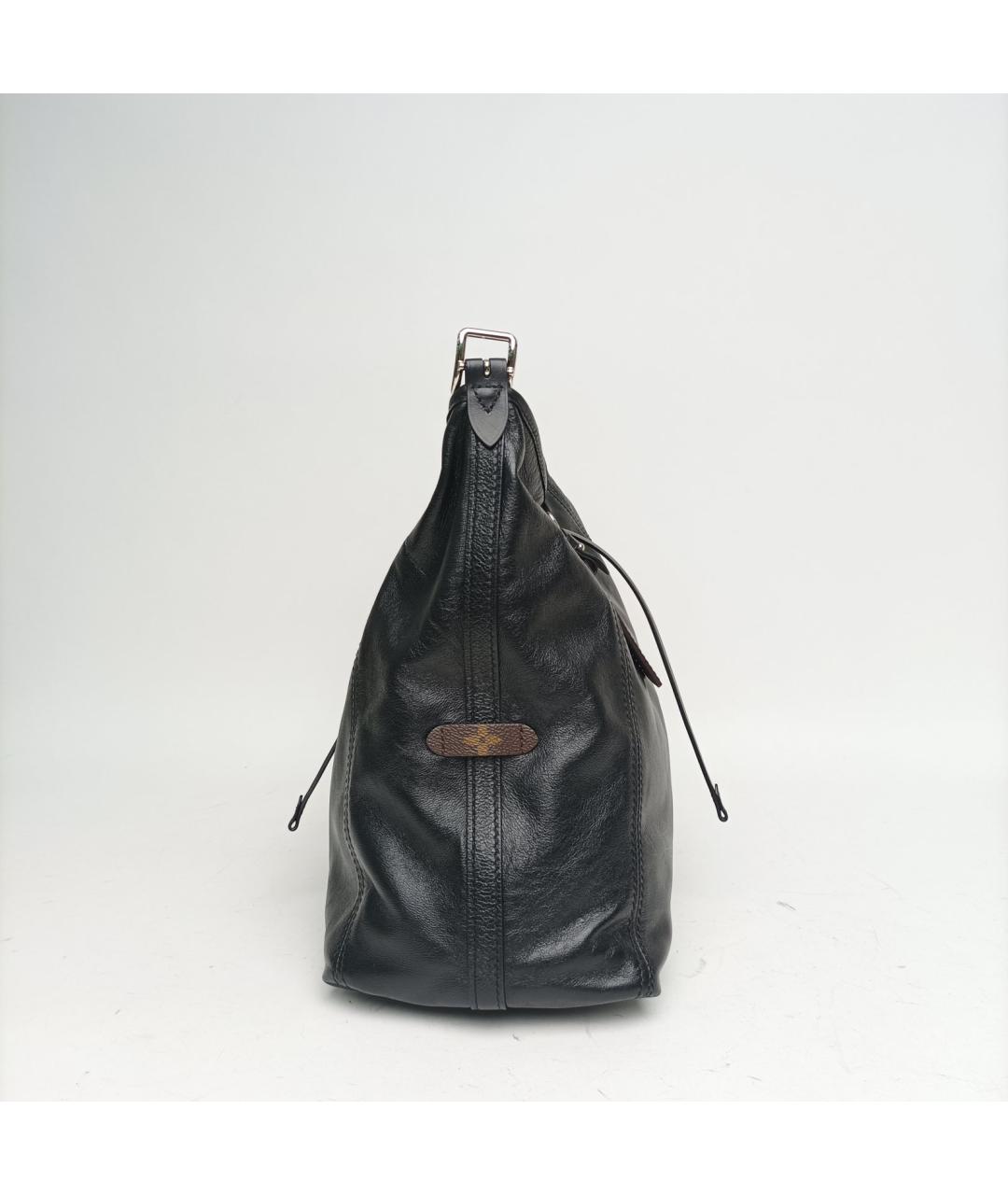LOUIS VUITTON Черная кожаная сумка через плечо, фото 5