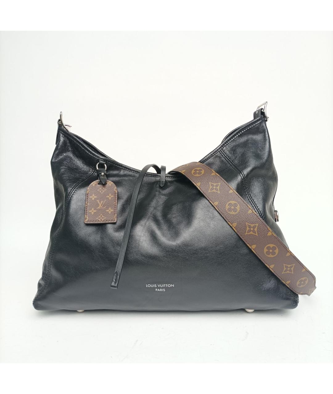 LOUIS VUITTON Черная кожаная сумка через плечо, фото 2