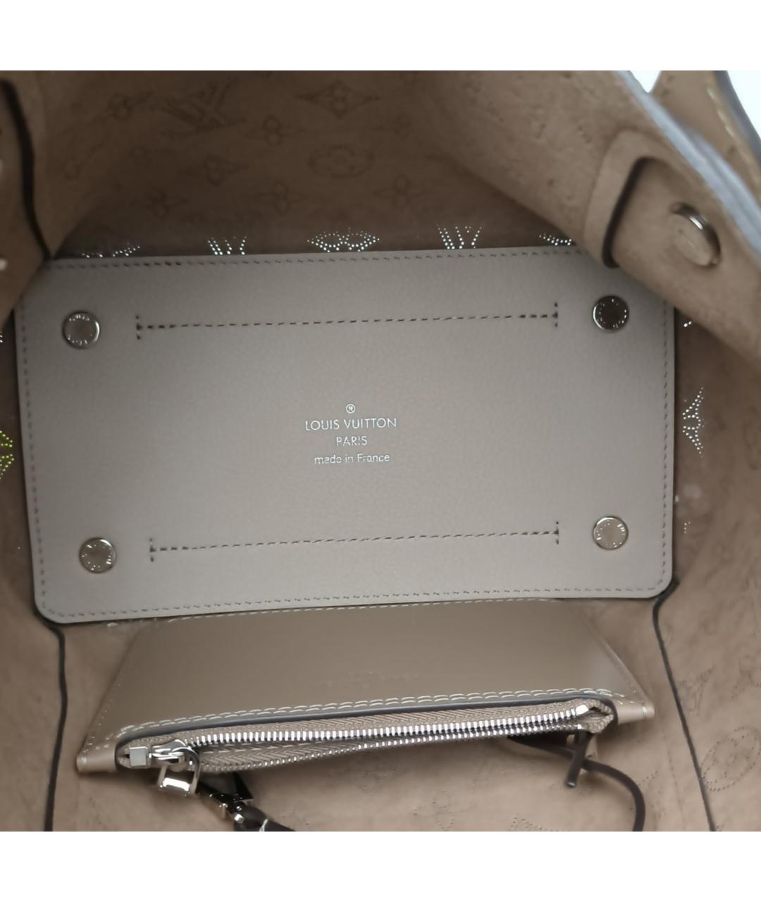 LOUIS VUITTON Бежевая кожаная сумка с короткими ручками, фото 7