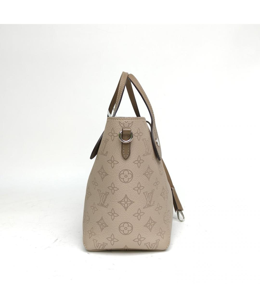 LOUIS VUITTON Бежевая кожаная сумка с короткими ручками, фото 5