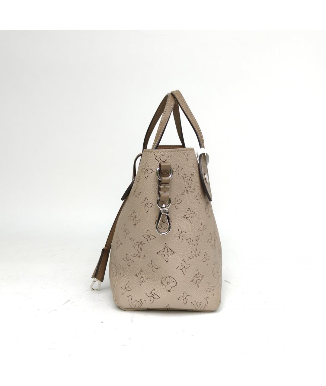 LOUIS VUITTON Бежевая кожаная сумка с короткими ручками, фото 3