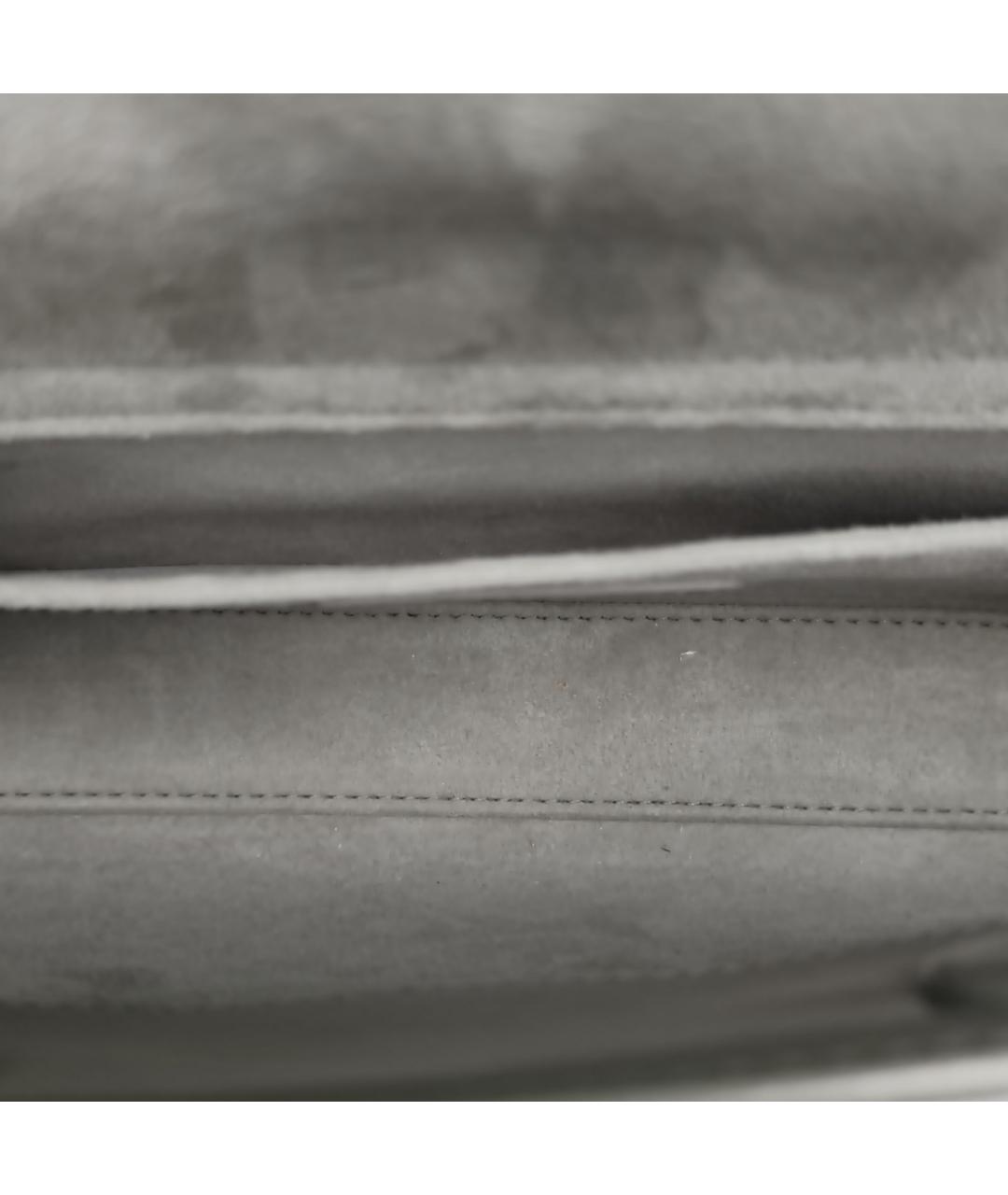 CHRISTIAN DIOR Серая кожаная сумка с короткими ручками, фото 8