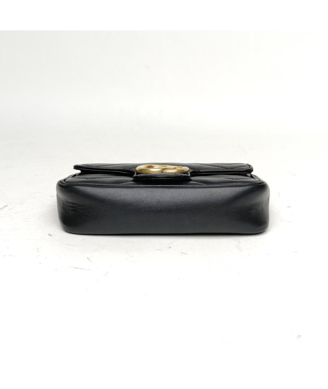 GUCCI Черная кожаная сумка через плечо, фото 6