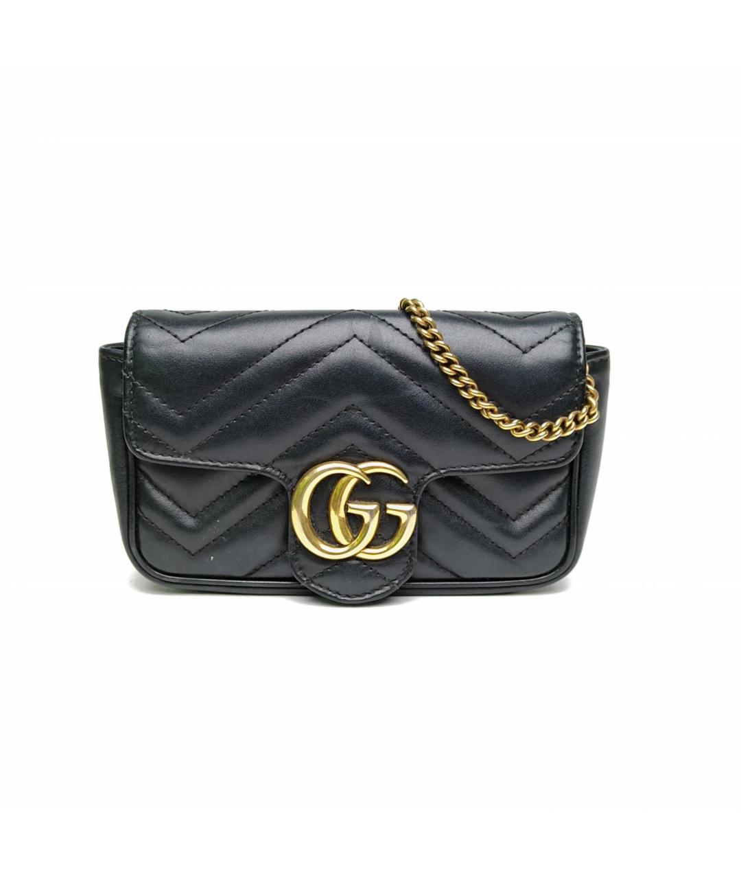 GUCCI Черная кожаная сумка через плечо, фото 2