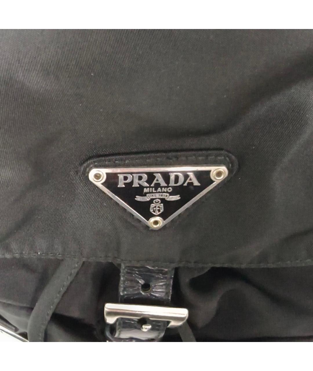 PRADA Черный тканевый рюкзак, фото 7