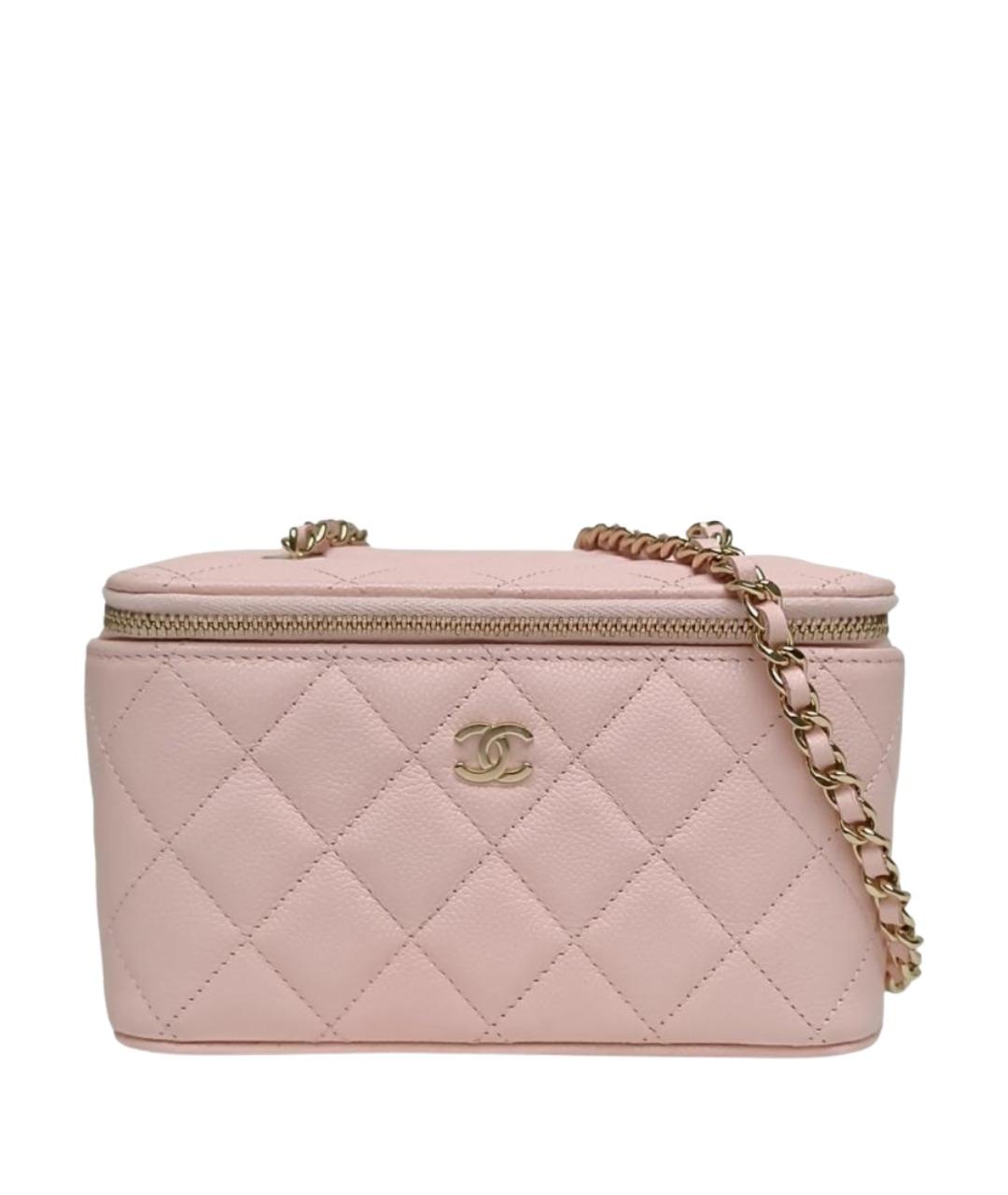 CHANEL Розовая кожаная сумка через плечо, фото 1