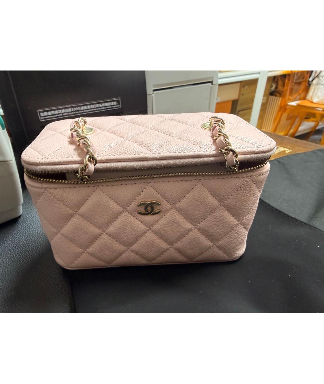 CHANEL Розовая кожаная сумка через плечо, фото 9
