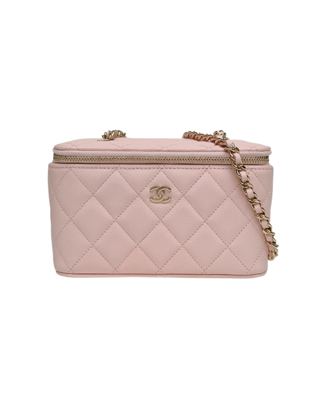 CHANEL Розовая кожаная сумка через плечо, фото 10