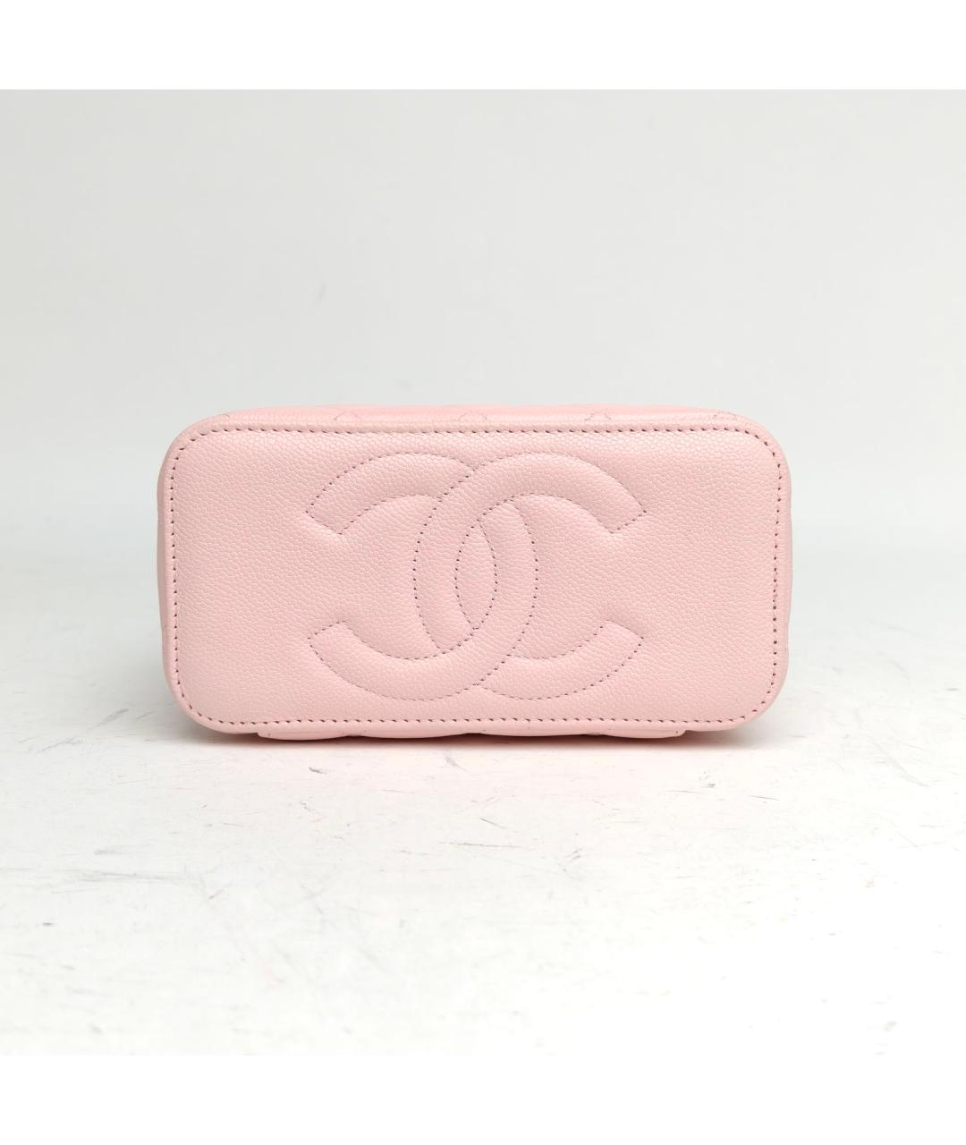 CHANEL Розовая кожаная сумка через плечо, фото 6