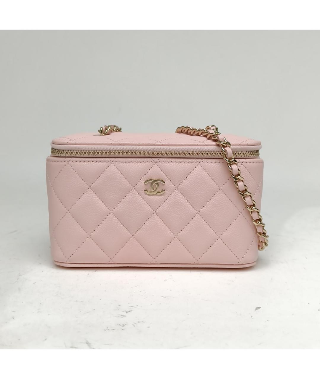 CHANEL Розовая кожаная сумка через плечо, фото 2