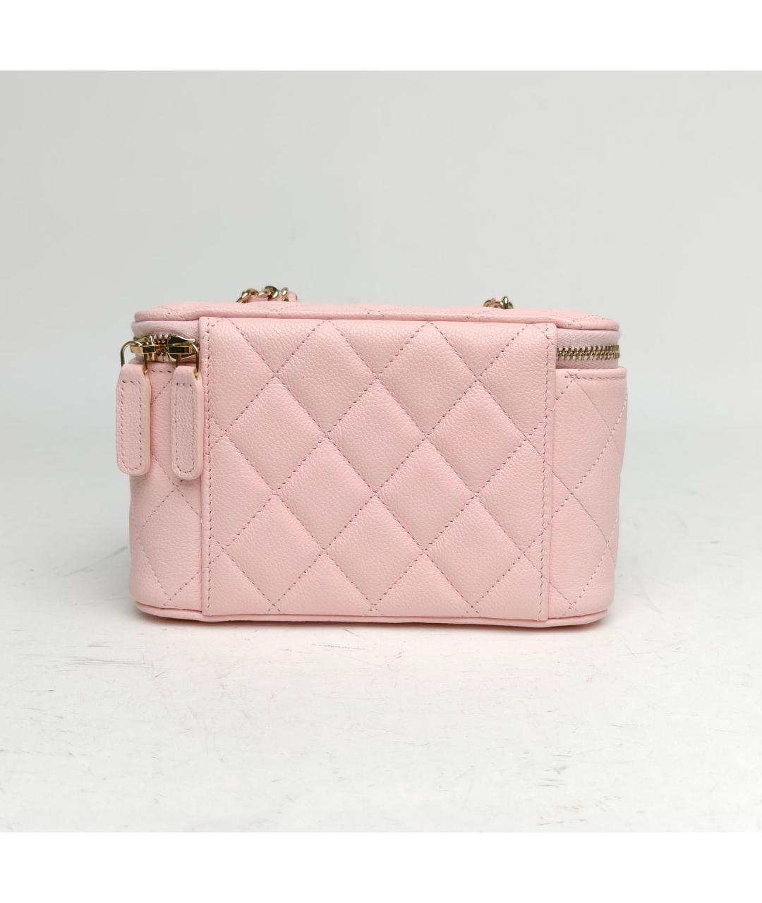 CHANEL Розовая кожаная сумка через плечо, фото 4