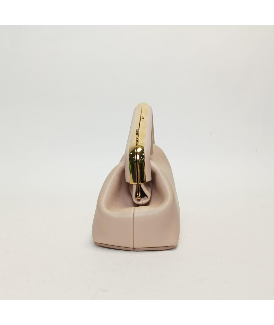 FENDI Бежевая кожаная сумка через плечо, фото 5