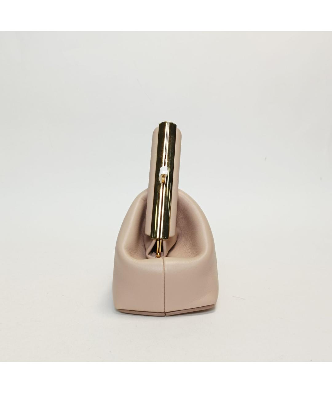 FENDI Бежевая кожаная сумка через плечо, фото 3