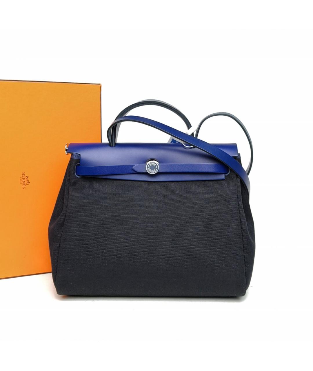 HERMES Синяя тканевая сумка через плечо, фото 7