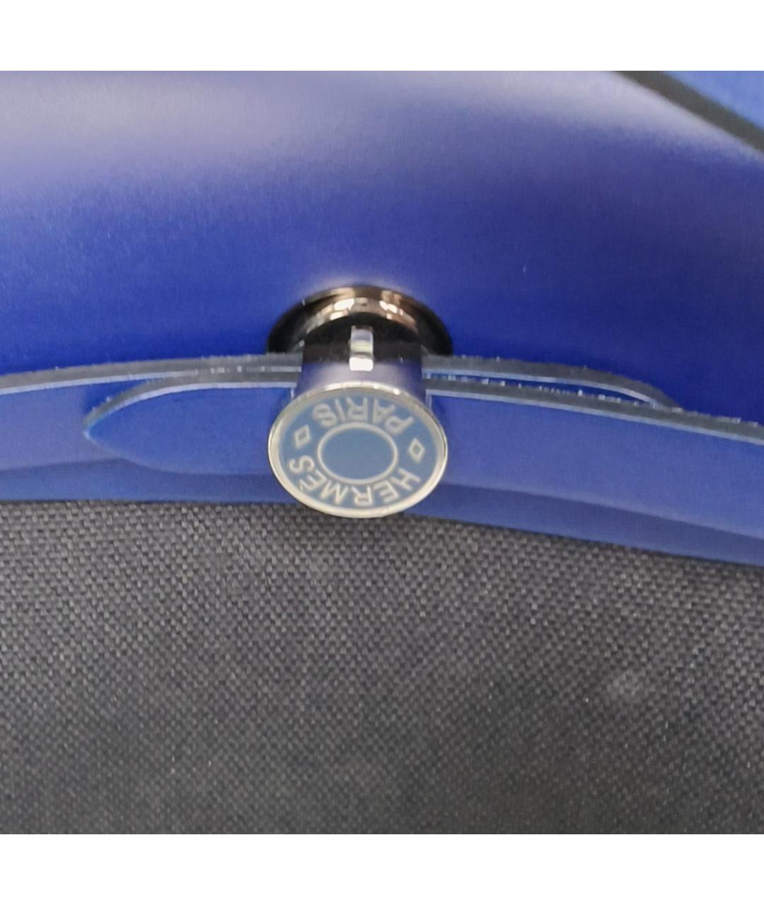 HERMES Синяя тканевая сумка через плечо, фото 5