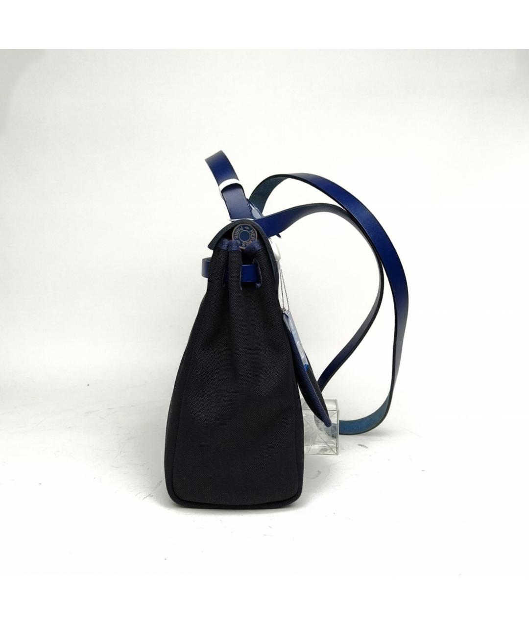 HERMES Синяя тканевая сумка через плечо, фото 3