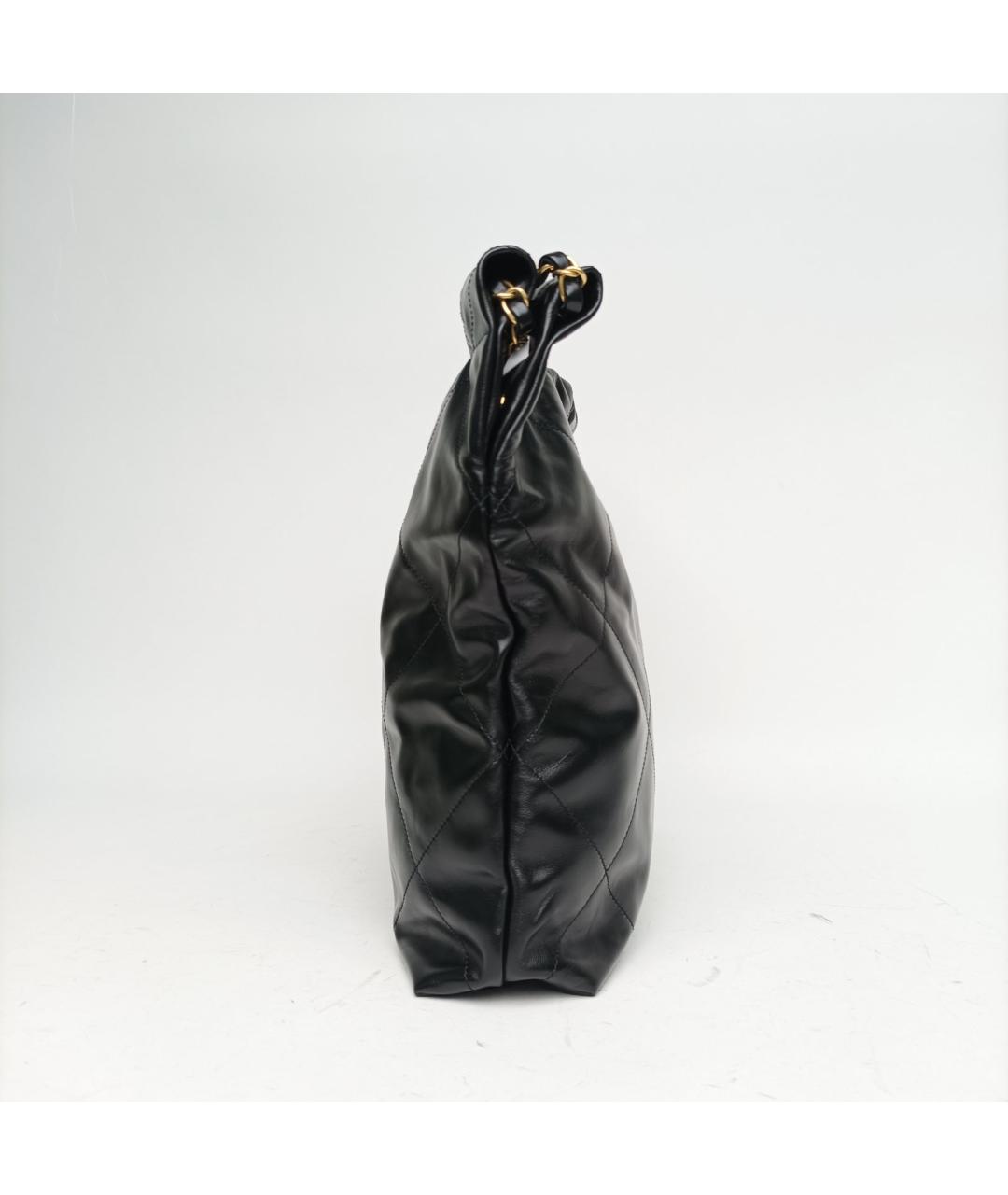 CHANEL Черная кожаная сумка тоут, фото 3