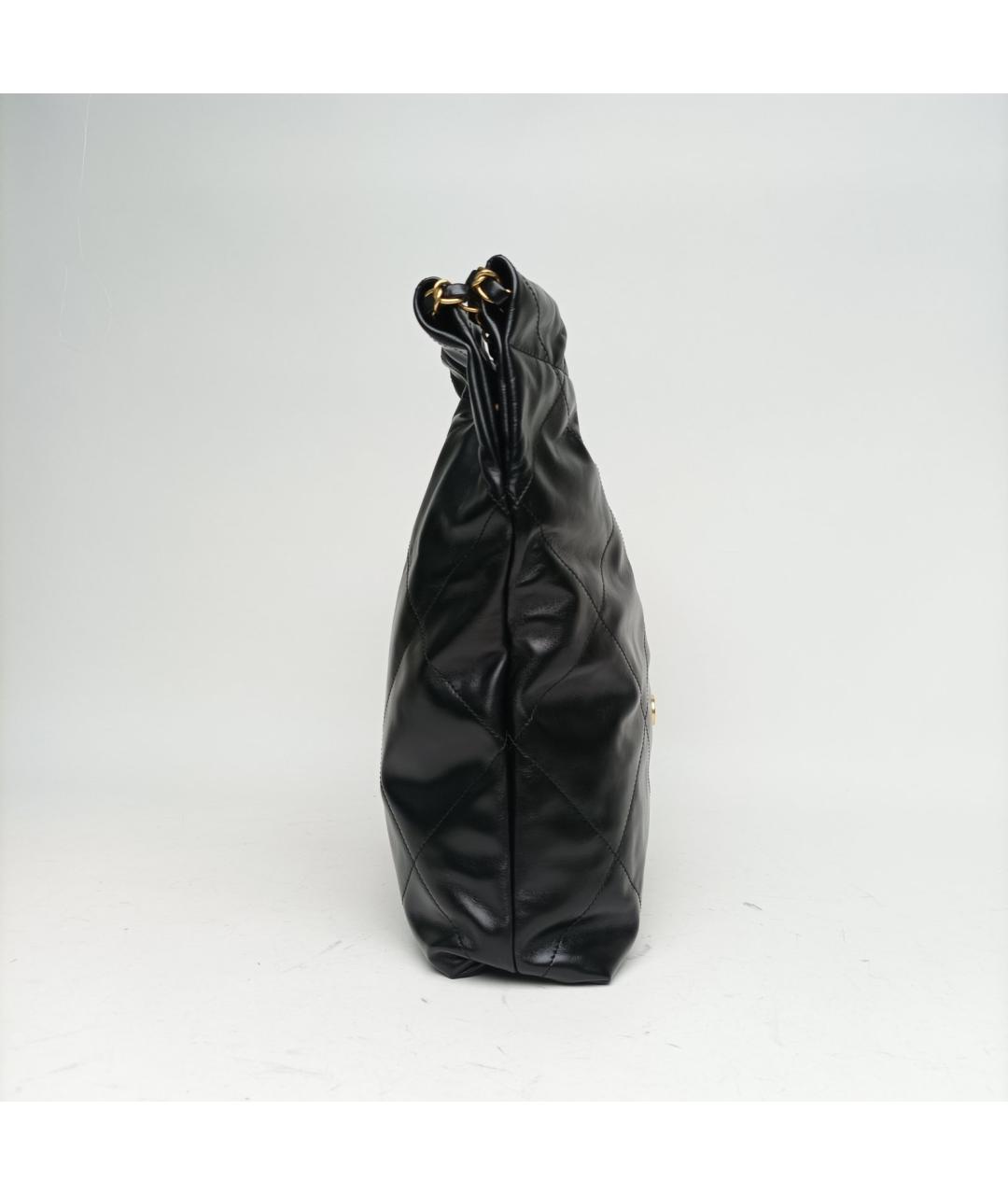 CHANEL Черная кожаная сумка тоут, фото 5