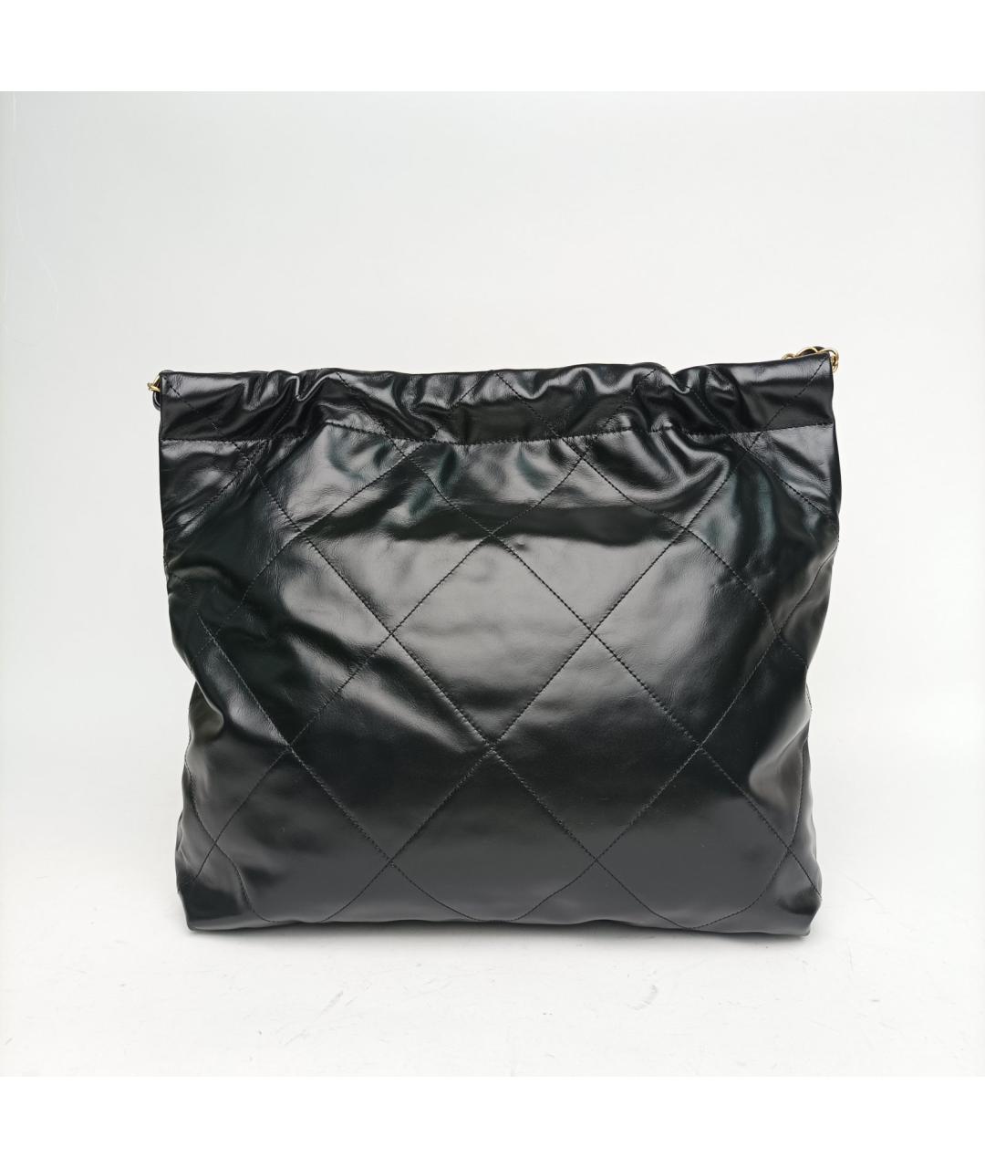 CHANEL Черная кожаная сумка тоут, фото 4