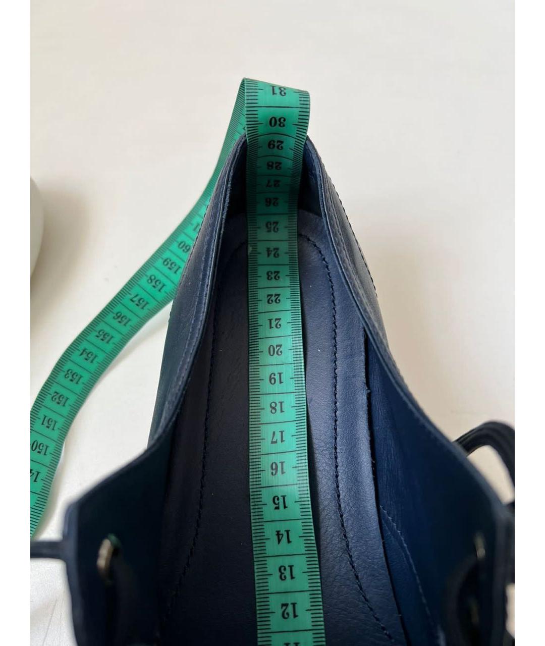 PRADA Темно-синие кожаные кеды, фото 7