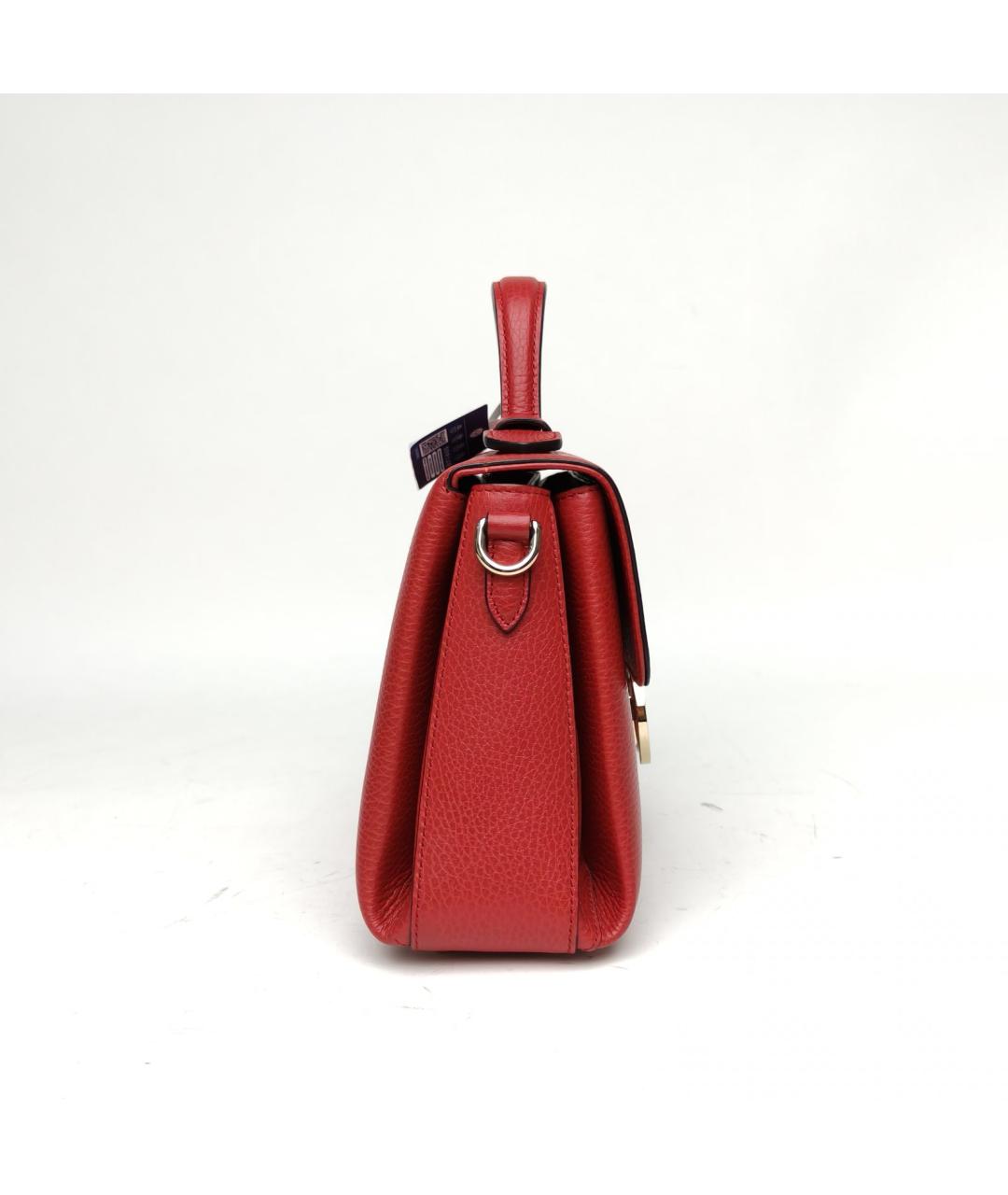 GUCCI Красная кожаная сумка с короткими ручками, фото 4