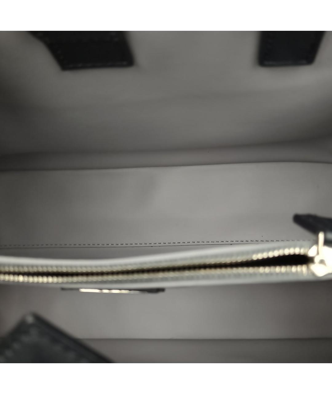 FENDI Хаки кожаная сумка тоут, фото 7