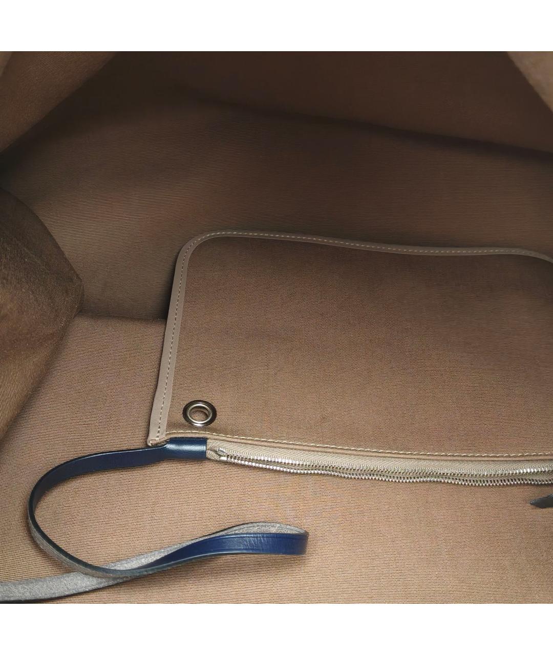 HERMES Бежевая тканевая сумка через плечо, фото 7