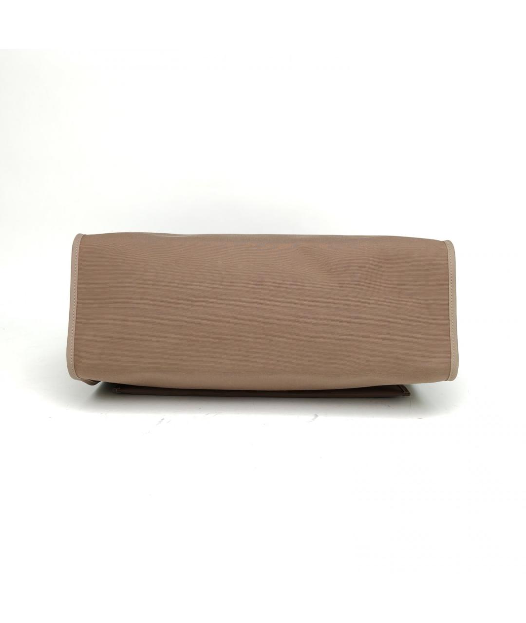 HERMES Бежевая тканевая сумка через плечо, фото 6