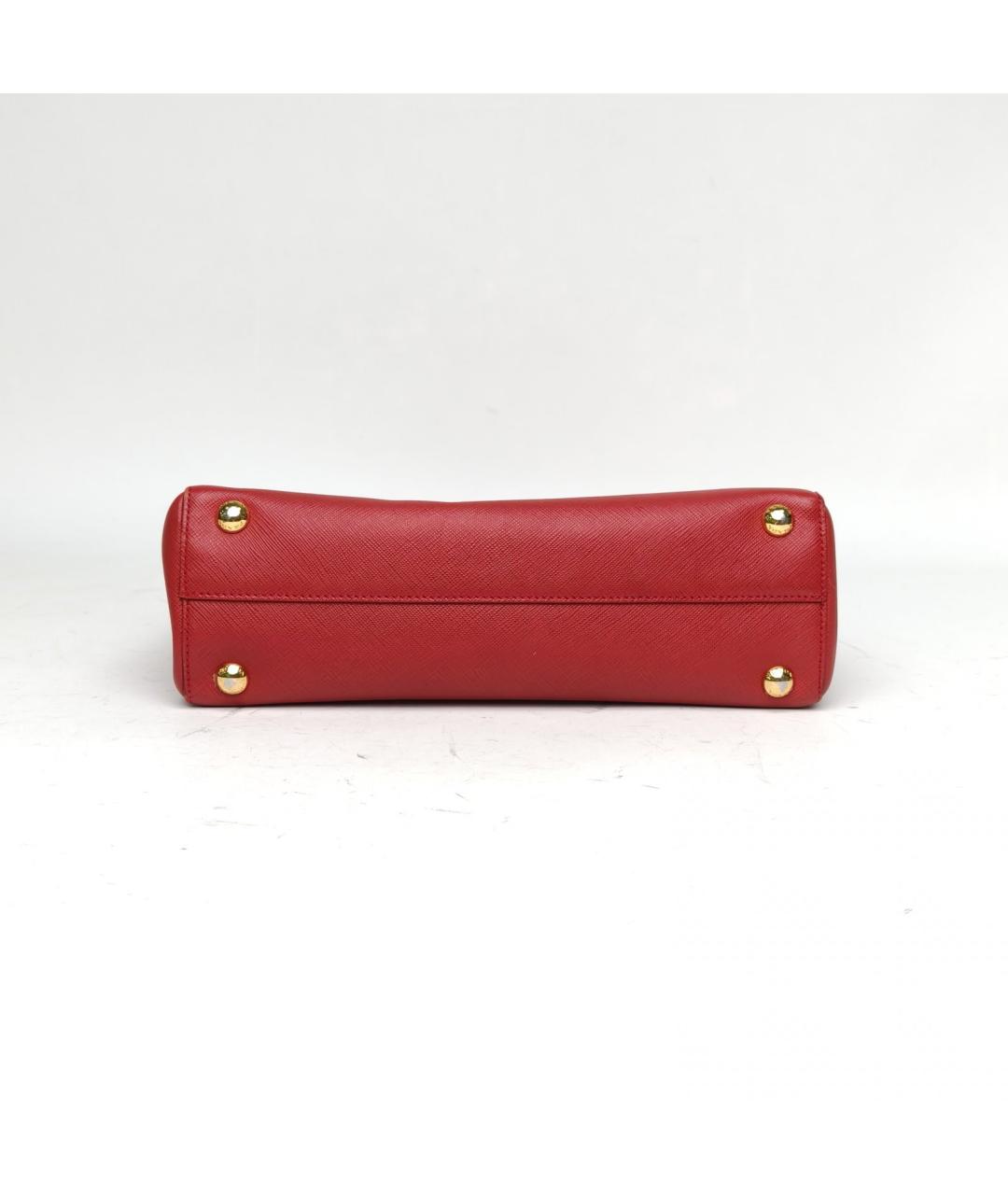 PRADA Красная кожаная сумка с короткими ручками, фото 4