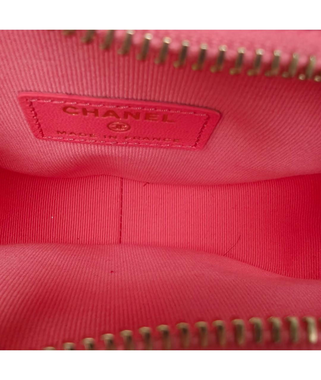 CHANEL Розовая кожаная сумка через плечо, фото 8