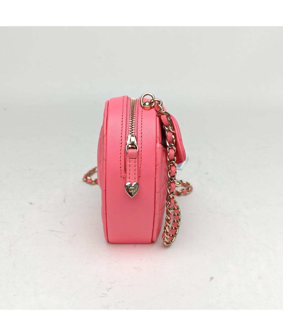 CHANEL Розовая кожаная сумка через плечо, фото 5