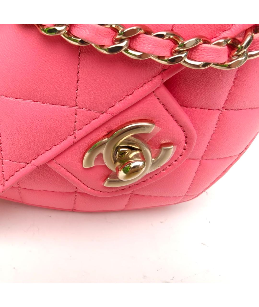 CHANEL Розовая кожаная сумка через плечо, фото 7
