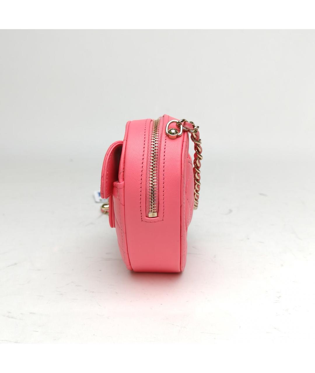 CHANEL Розовая кожаная сумка через плечо, фото 3