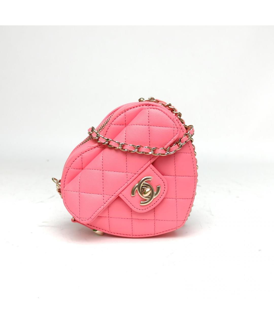 CHANEL Розовая кожаная сумка через плечо, фото 2