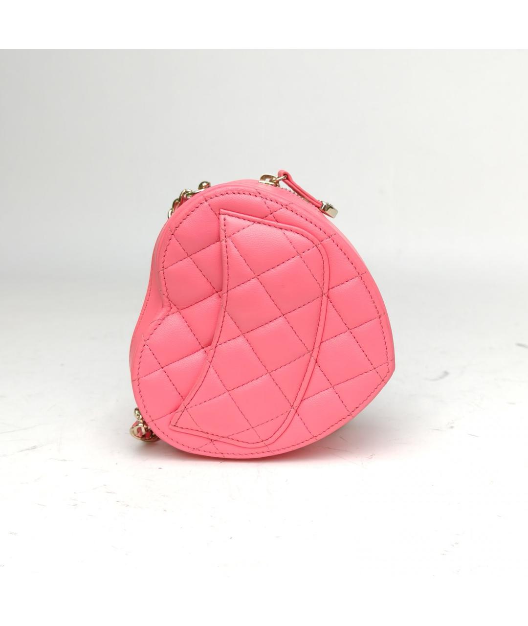 CHANEL Розовая кожаная сумка через плечо, фото 4