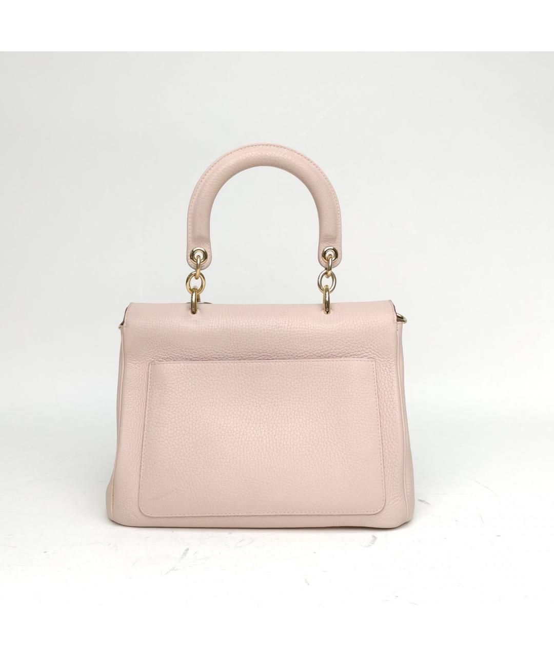CHRISTIAN DIOR Розовая кожаная сумка с короткими ручками, фото 4